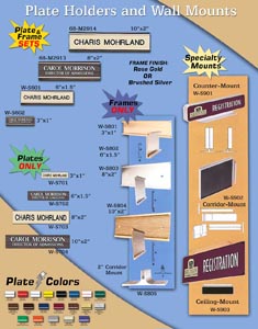 Plate Holder and Wall Mount Signs