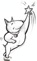 Willie swinging a star