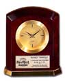 7 Piano Finish & Brass Desk Clock with Gold Plate