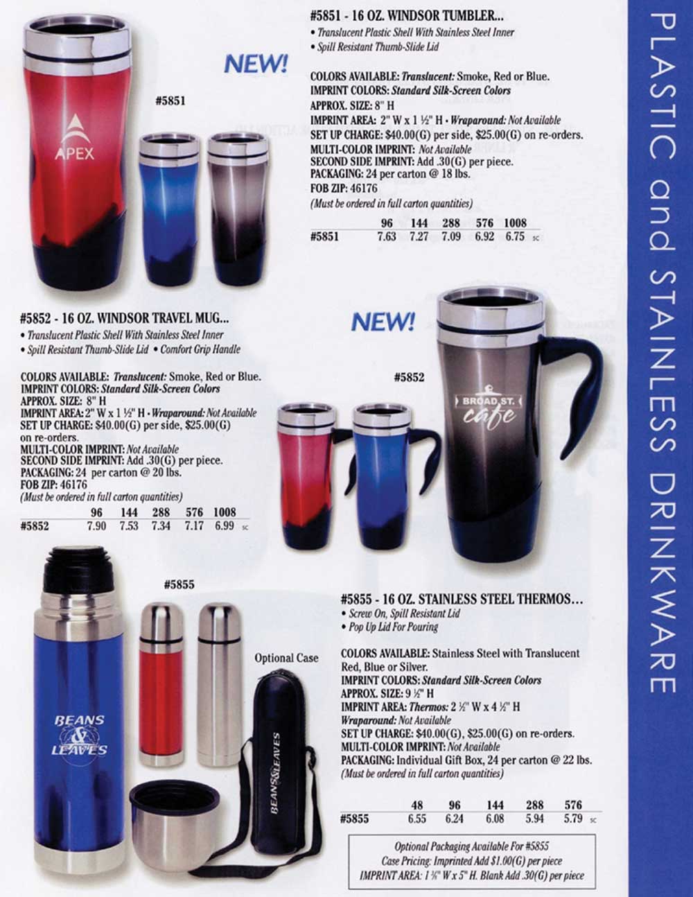 Plastic & Stainless Drinkware
