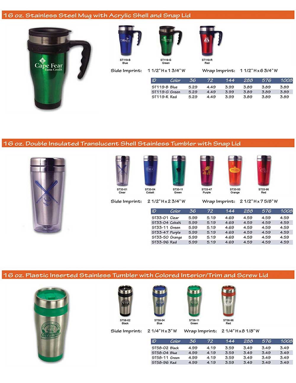 Plastic & Stainless Drinkware