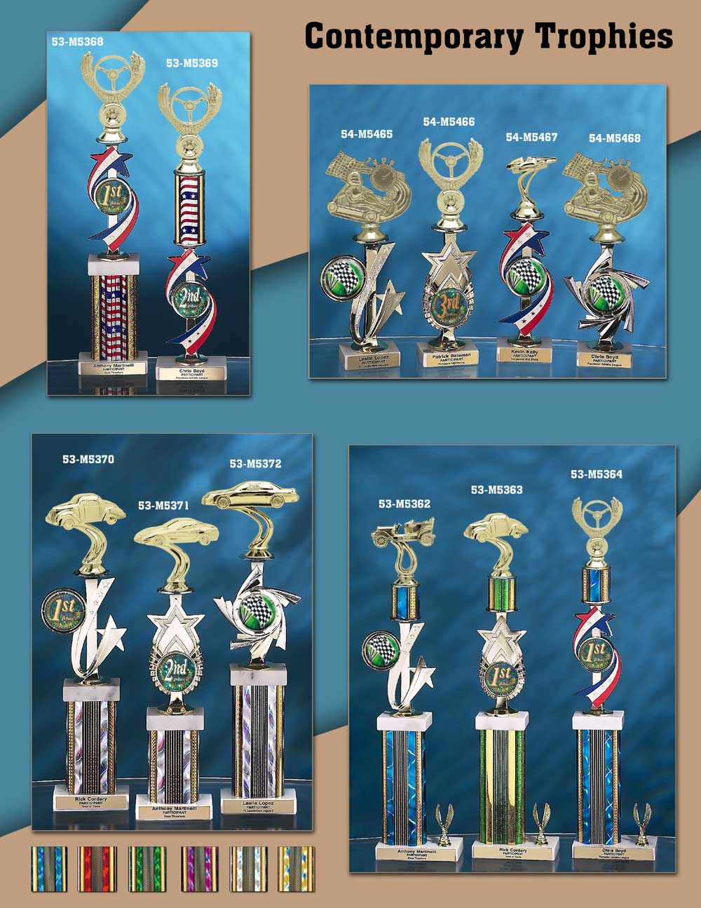 Car show trophies