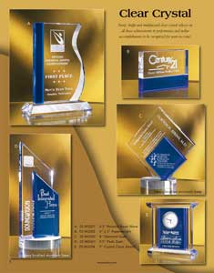 Clear Crystal and Blue Awards