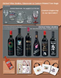 Engraved Wine Bottles and Etched Glassware