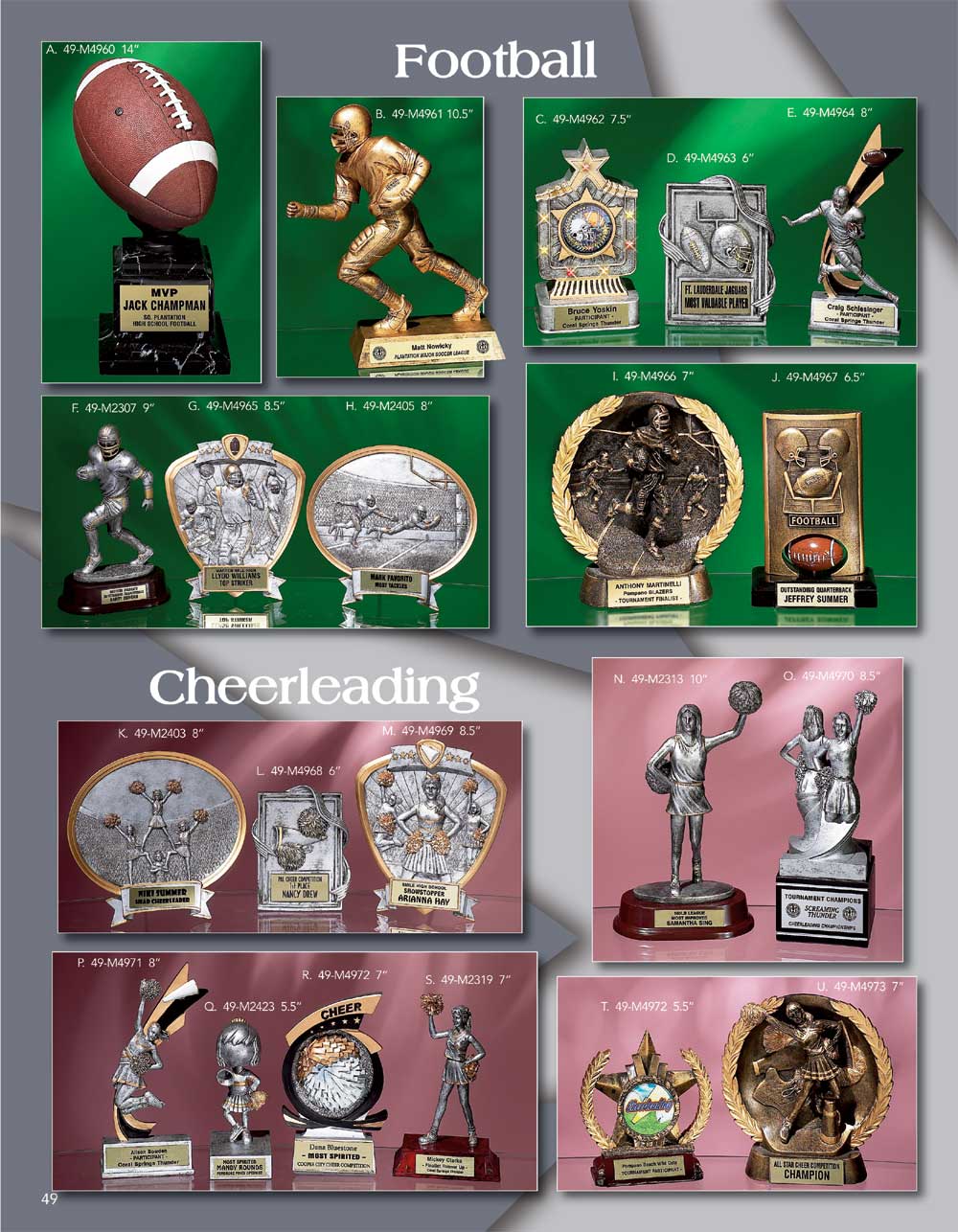 Football Resin Trophies