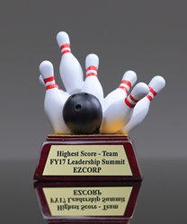 3er Serie Pokale Pokal Bowling Pin Acryl Pokal inkl.Gravur NEU 2019 SAC 