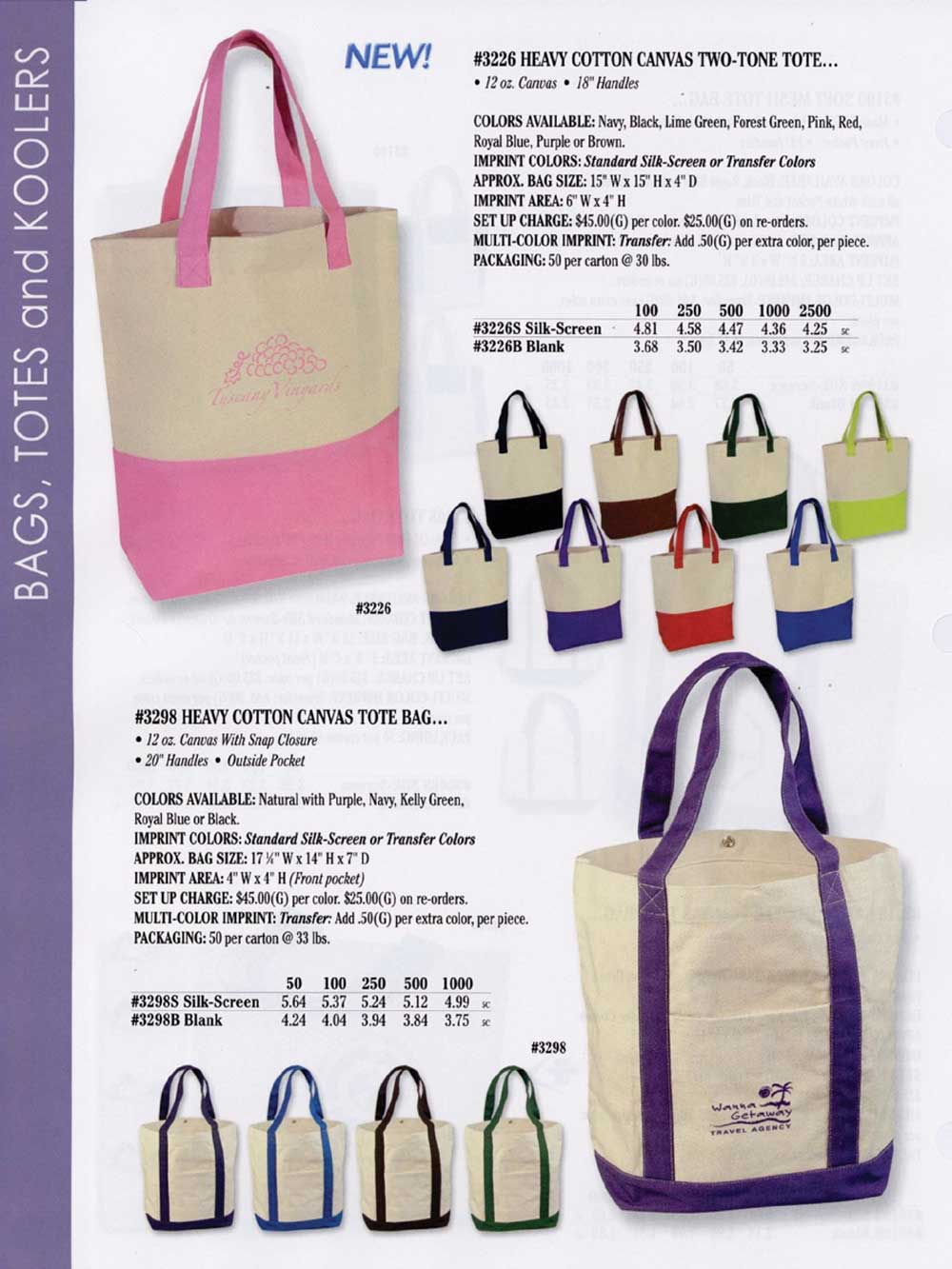 Tote Bags - Two Toned