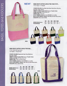 Two Tone Canvas Totes