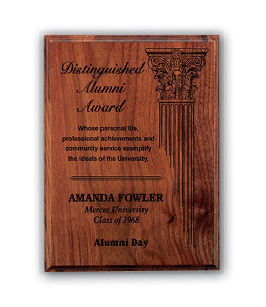 Picture of Laser Engraved Walnut Plaque Award