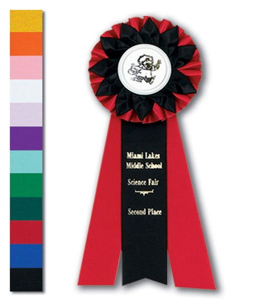 Picture of Custom Printed Rosette with Fancy Petals