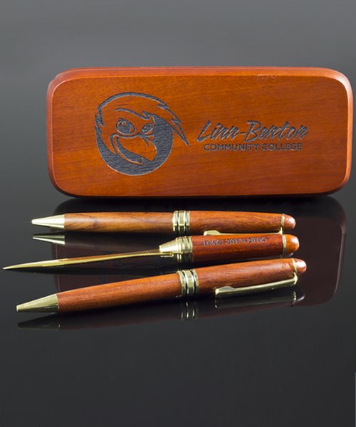 Picture of Engraved Pen, Pencil & Letter Opener Gift Set