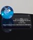 Picture of Blue Frosted Crystal Globe Award
