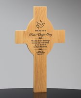 Picture of Red Alder Wood Cross Plaque