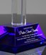 Picture of Beveled Cross Crystal Award with Blue Base