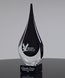 Picture of Clear & Black Droplet Art Glass Award
