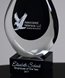 Picture of Clear & Black Droplet Art Glass Award