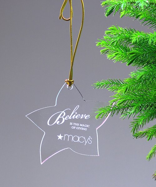 Picture of Engraved Acrylic Tree Ornament - Star Shape