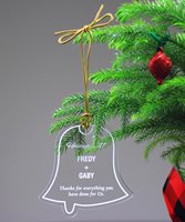 Picture of Engraved Acrylic Tree Ornament - Bell Shape