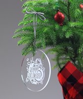 Picture of Engraved Acrylic Tree Ornament - Round Shape