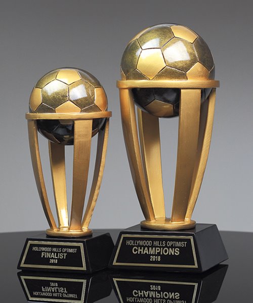 FOOTBALL SOCCER TROPHY 3 SIZES AVAILABLE ENGRAVED FREE TEAM AWARDS TROPHIES GOAL 