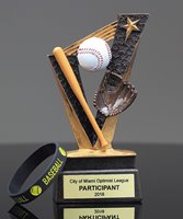 Picture of Baseball Trophy Band Resin