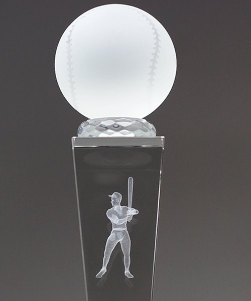 Crystal Baseball Tower | Edco Awards