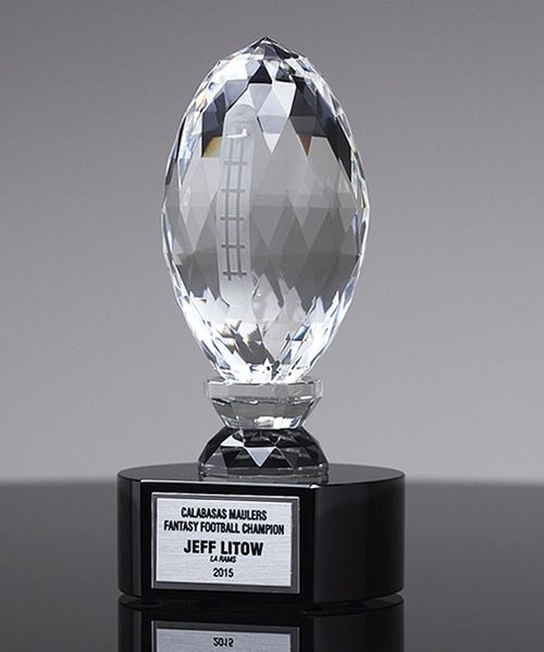 Picture of Optic Crystal Football Trophy