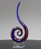 Picture of Spiral Dragon Tail Art Glass Award