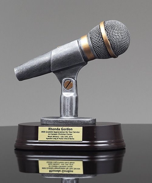 Microphone Resin Trophy | RF3311SG | Edco Awards