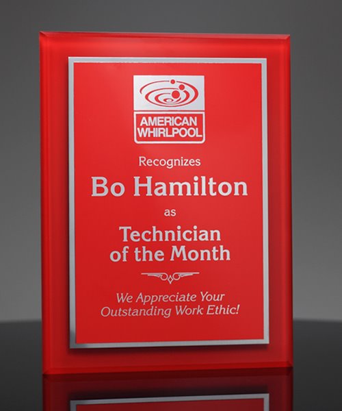 Picture of Red Acrylic Award Plaque