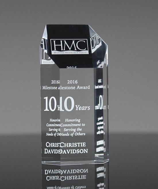 Acrylic Hexagon Tower Award | Edco Awards