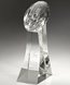 Picture of Large Faceted Crystal Football Trophy