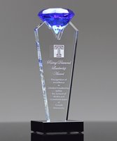 Picture of Blue Diamond Crystal Award - Medium Size