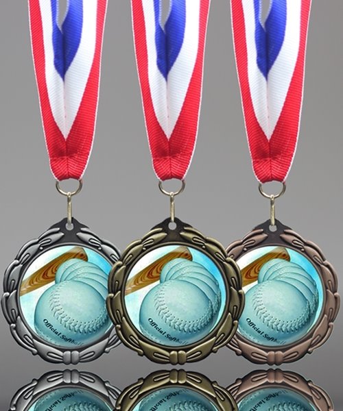 Picture of Classic Epoxy-Domed Softball Medals