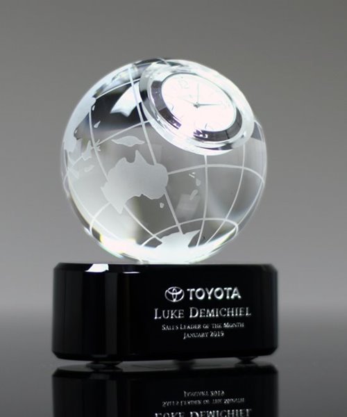 Picture of Crystal Globe Clock