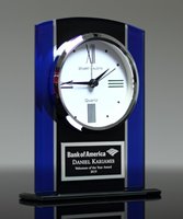 Picture of Black & Blue Glass Clock