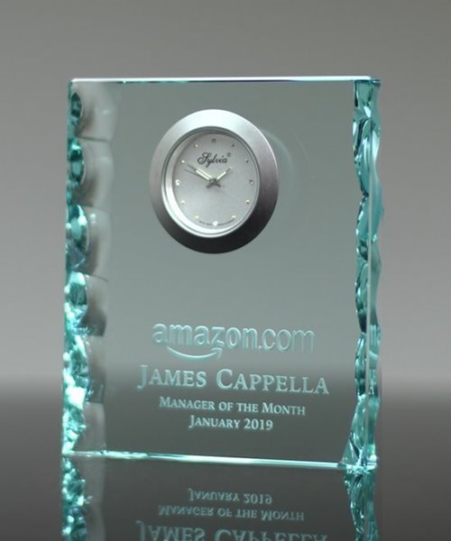 Picture of Jade Crystal Desk Clock