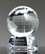 Picture of Crystal World Globe Pyramid Award