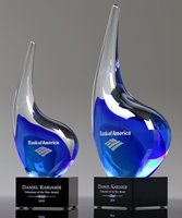 Picture of Blue Wave Art Glass Award