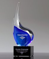 Picture of Blue Wave Art Glass Award
