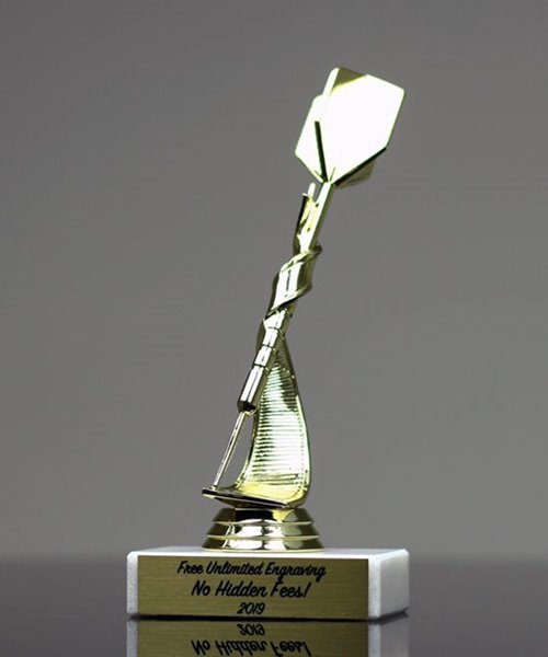 B ENGRAVED FREE Darts Bullseye Mini Star 8cm Sports Award Trophy 