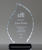 Picture of Facet Flame Glass Award