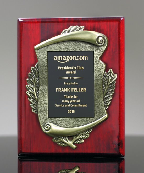 Metal Scroll Award Plaque