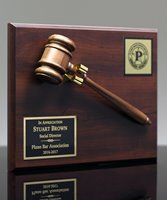 Picture of Walnut-Finish Gavel Plaque Award