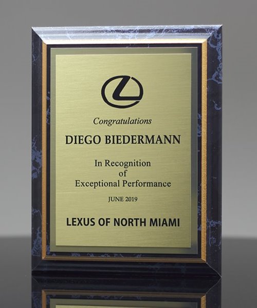 Picture of Black Marble-Finish Award Plaque