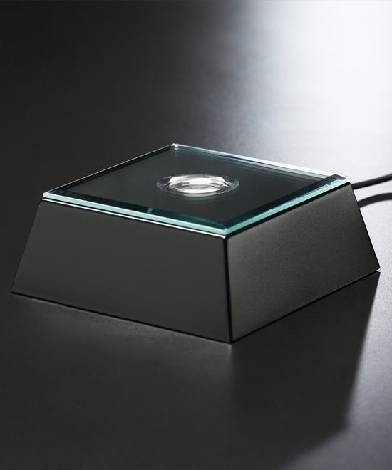 Black Mirrored Lighted Square Base | Edco Awards