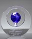 Picture of Blue Crystal Globe Circle Plaque