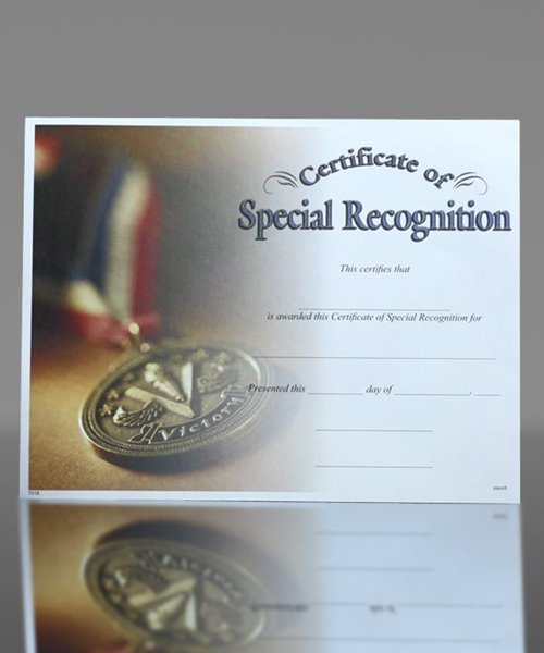 Picture of Photo-Image Certificate of Special Recognition