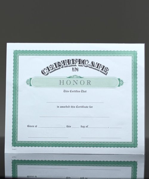 Picture of Certificate of Honor