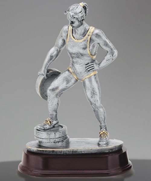 Picture of Weightlifter Bar in Hand Female Trophy